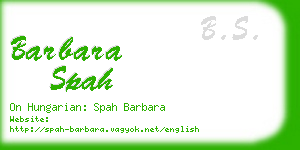 barbara spah business card